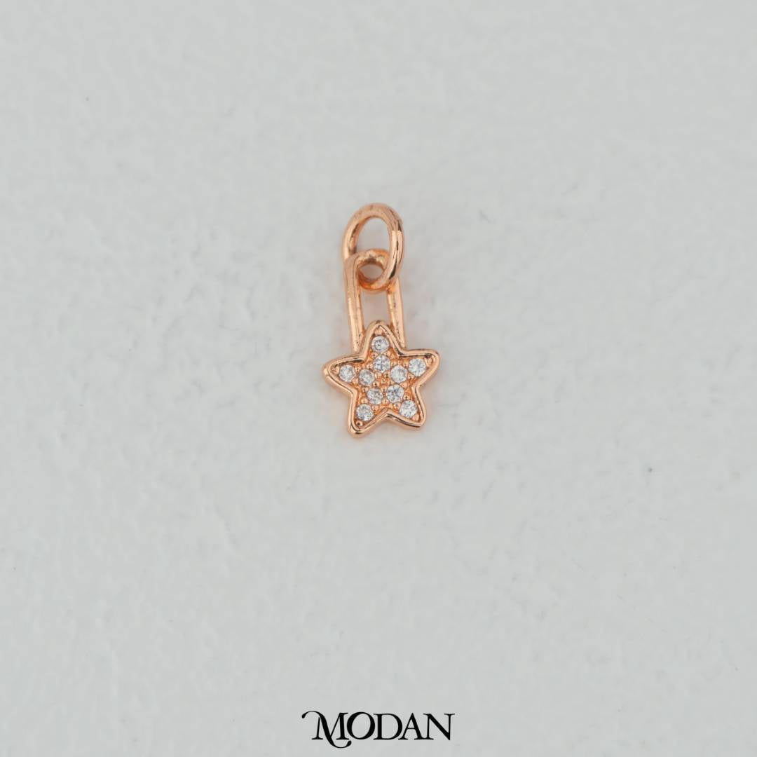 Mini Star Zirconia DIY Charm Liontin Kalung/Gelang Bintang Kecil Hypoallergenic Gold Filled