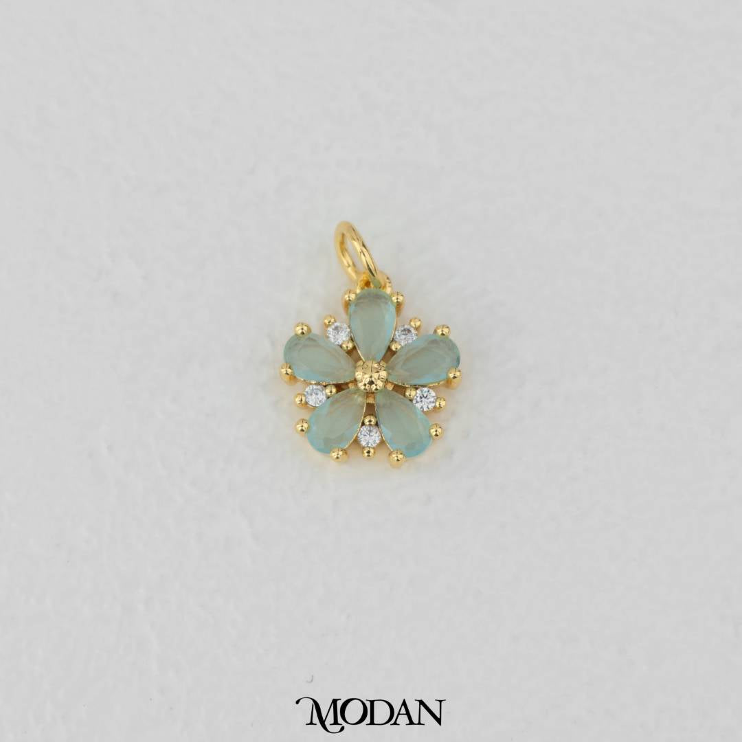 Blooming Pastel Flower Charm DIY Charm Liontin Bunga Hypoallergenic Gold Filled