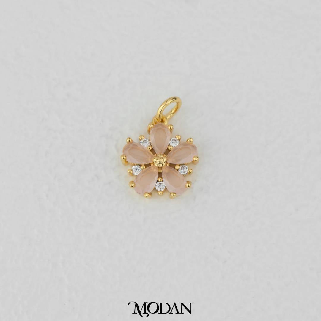 Blooming Pastel Flower Charm DIY Charm Liontin Bunga Hypoallergenic Gold Filled