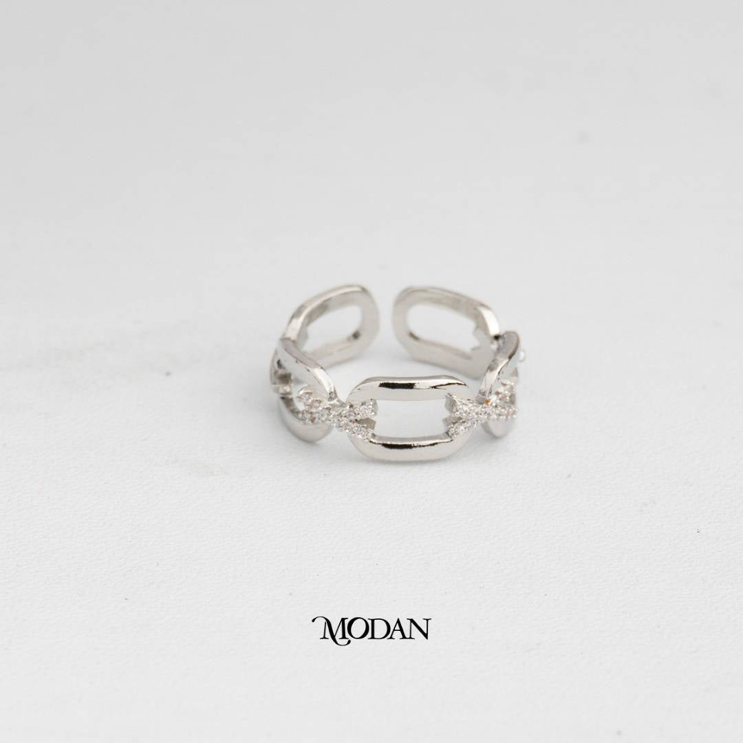 Minimalist Chain Link Ring Cincin Rantai Minimalis Hypoallergenic Gold Plated