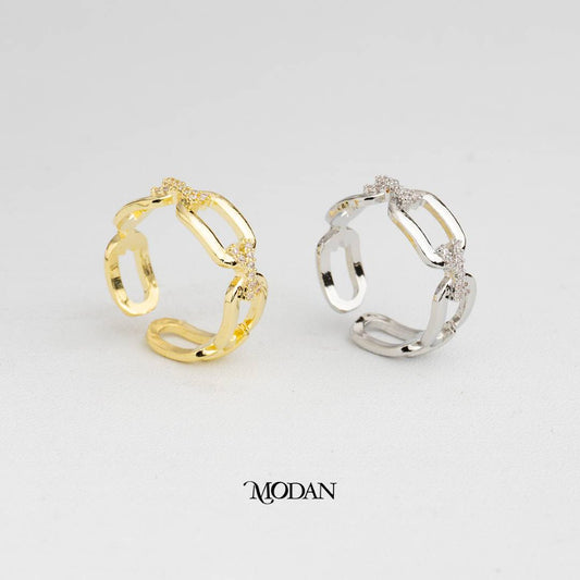 Minimalist Chain Link Ring Cincin Rantai Minimalis Hypoallergenic Gold Plated