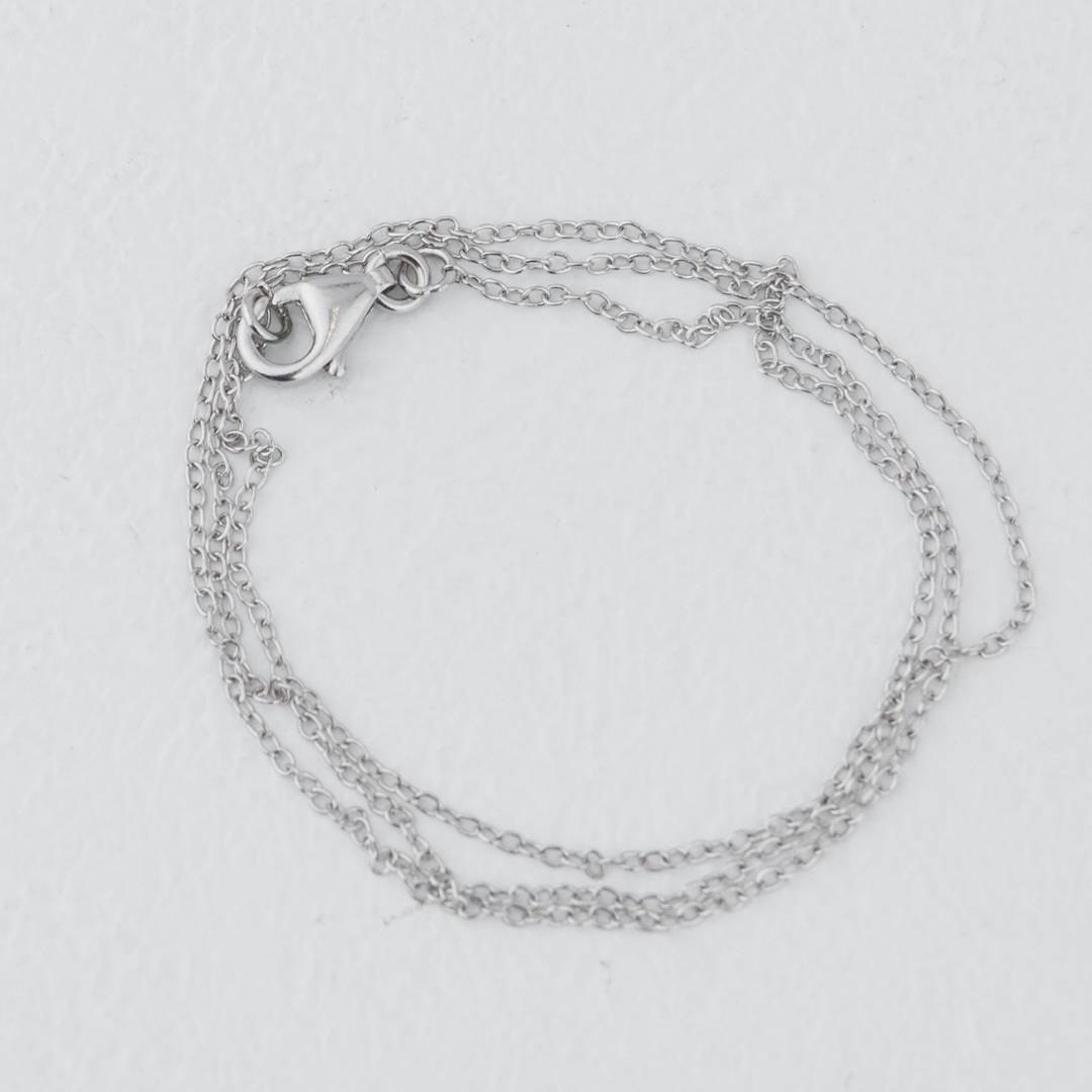 38.5 Silver Cable Chain DIY Chain Rantai Kalung Silver Polos Hypoallergenic S925