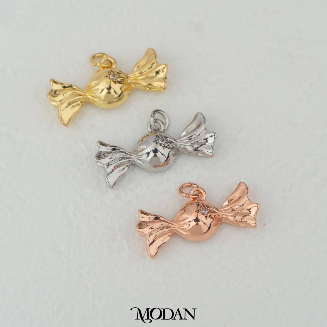 Candy Charm DIY Charm Liontin Permen Bungkus Hypoallergenic Gold Filled