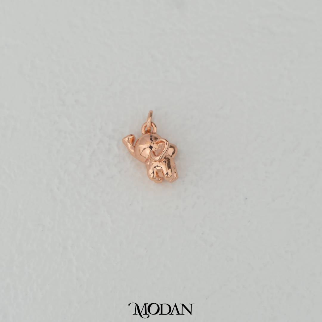 Mini Chubby Elephant Charm DIY Charm Liontin Gajah Hypoallergenic Gold Filled
