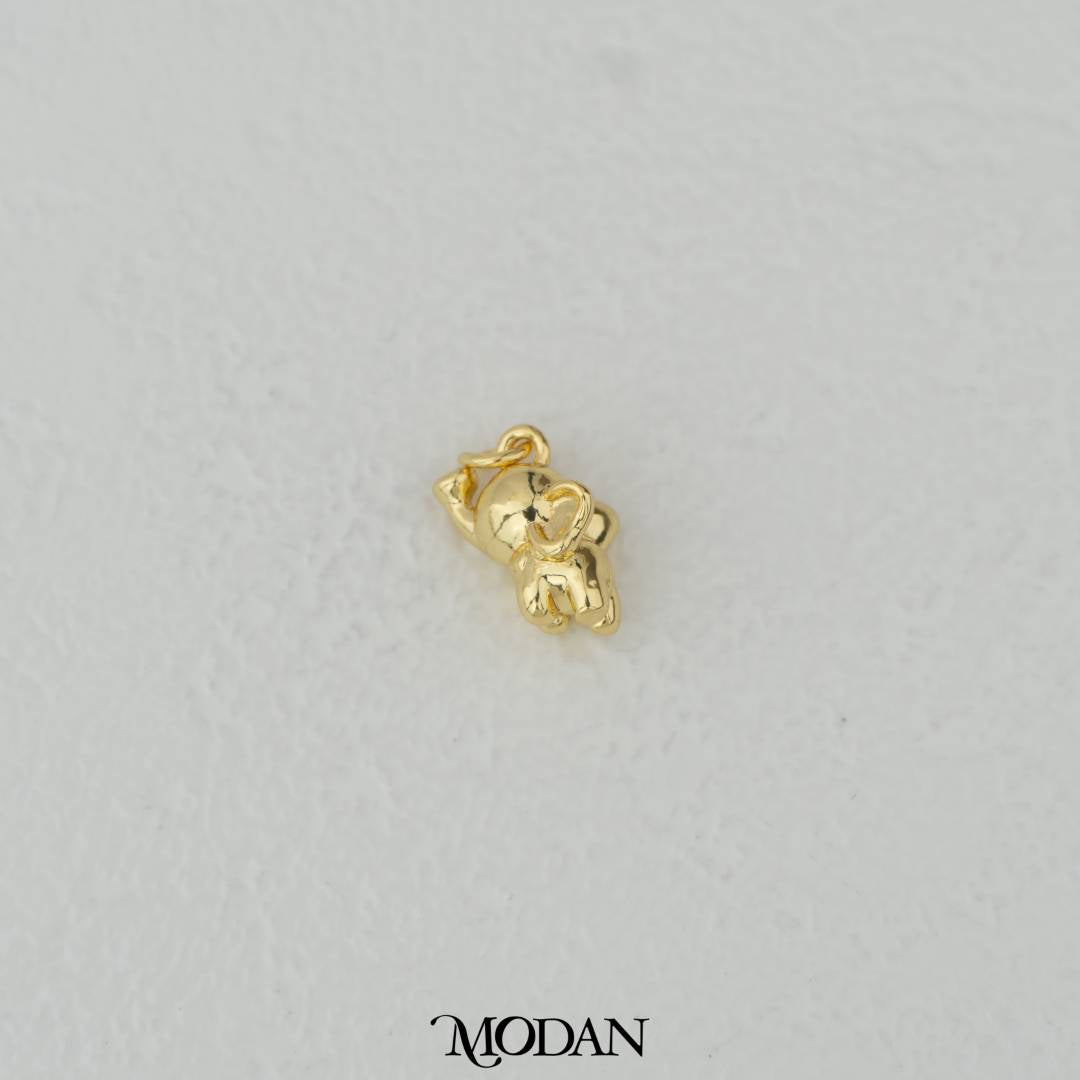 Mini Chubby Elephant Charm DIY Charm Liontin Gajah Hypoallergenic Gold Filled
