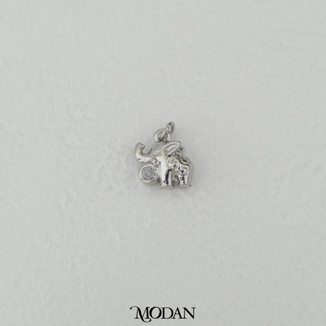 Mini Cute Elephant Cubic Zirconia Charm DIY Charm Liontin Gajah Hypoallergenic Gold Filled
