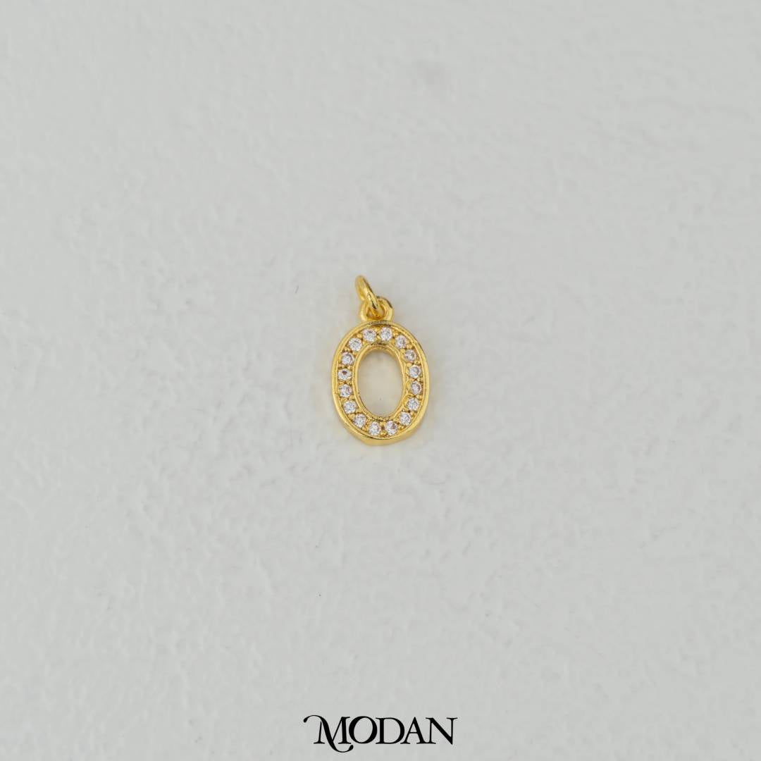 Mini Micro Paved Numbers Charm DIY Charm Liontin Angka Berlian Pasir Hypoallergenic Gold Filled
