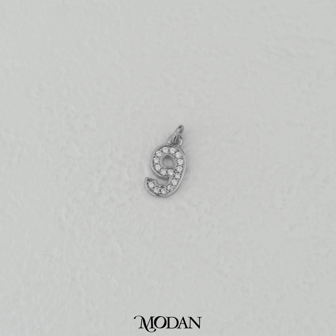 Mini Micro Paved Numbers Charm DIY Charm Liontin Angka Berlian Pasir Hypoallergenic Gold Filled