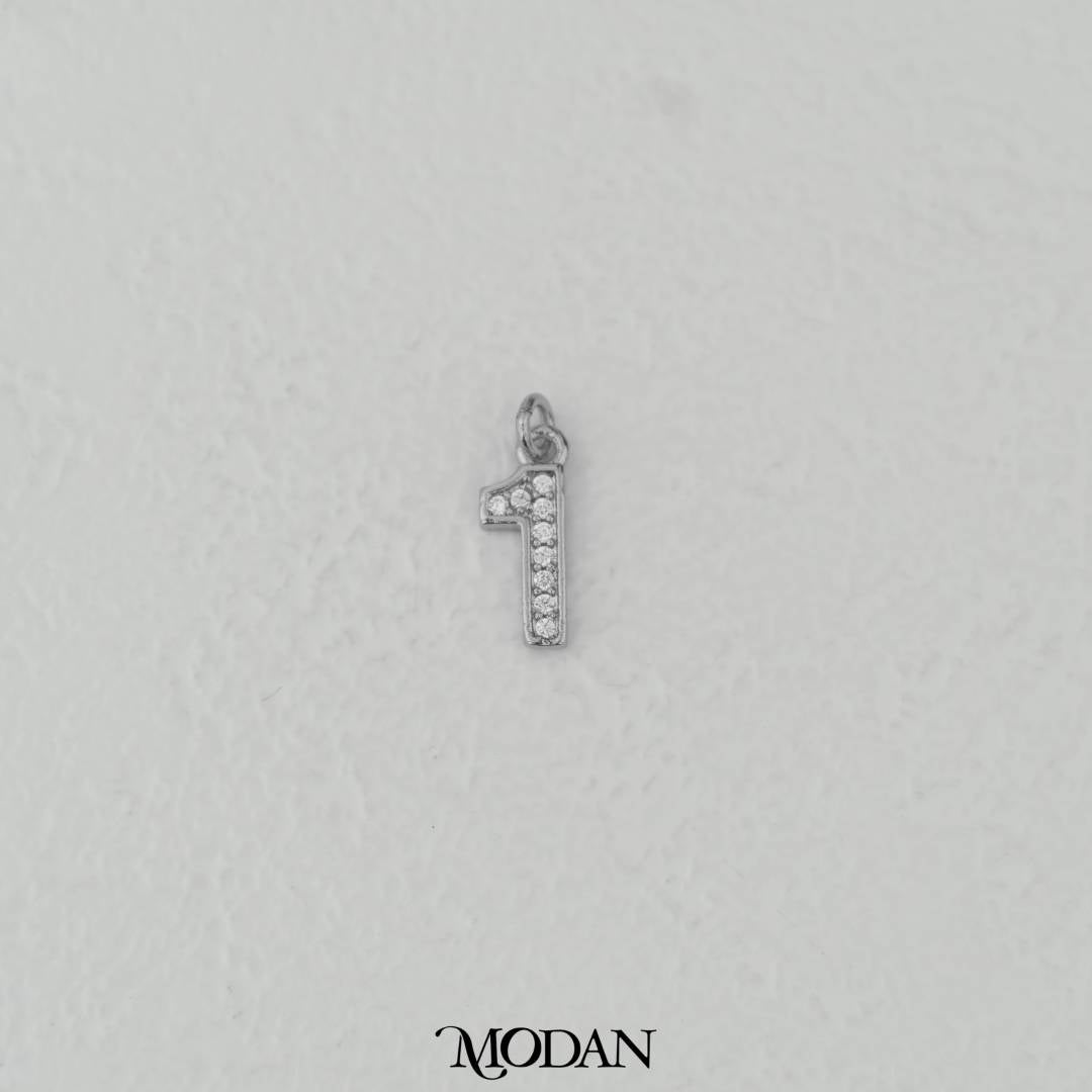 Mini Micro Paved Numbers Charm DIY Charm Liontin Angka Berlian Pasir Hypoallergenic Gold Filled