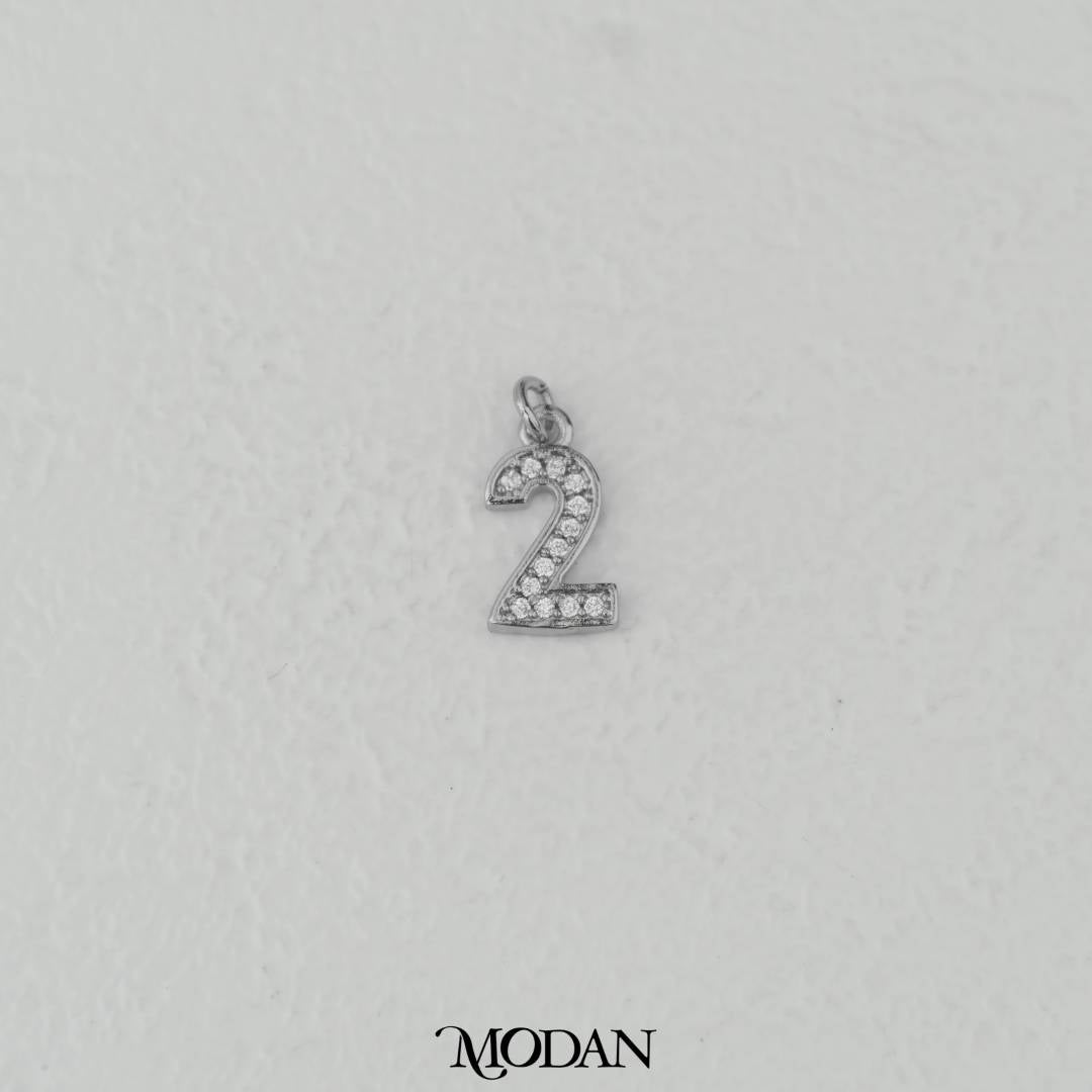 Mini Micro Paved Numbers Charm DIY Charm Liontin Angka Berlian Pasir Hypoallergenic Gold Filled