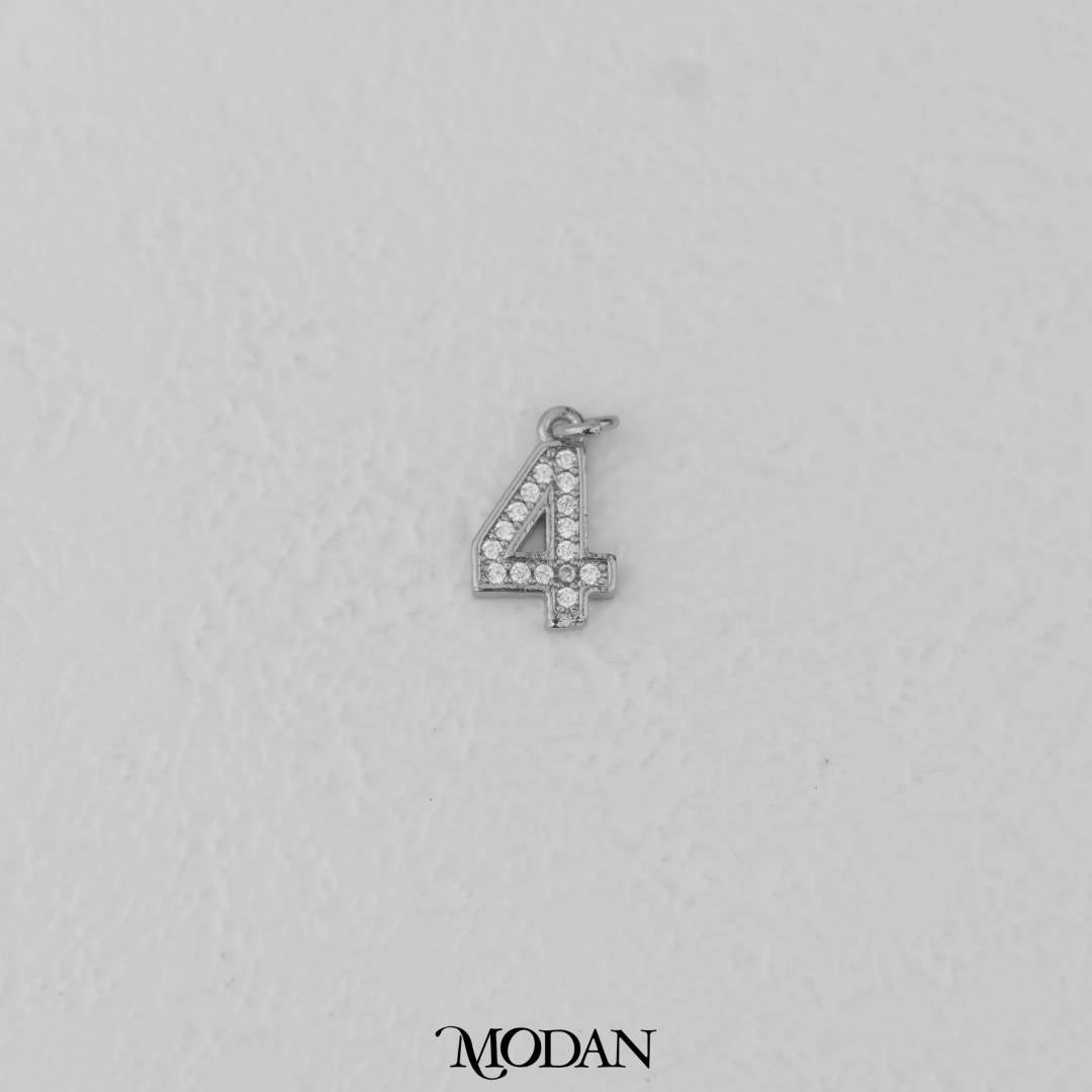 Mini Micro Paved Numbers Charm DIY Charm Liontin Angka Berlian Pasir Hypoallergenic Gold Filled