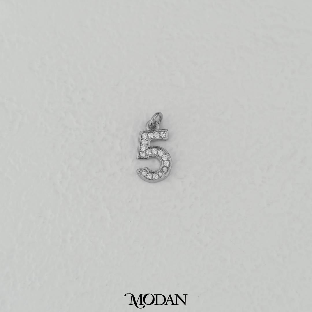 Mini Micro Paved Numbers Charm DIY Charm Liontin Angka Berlian Pasir Hypoallergenic Gold Filled