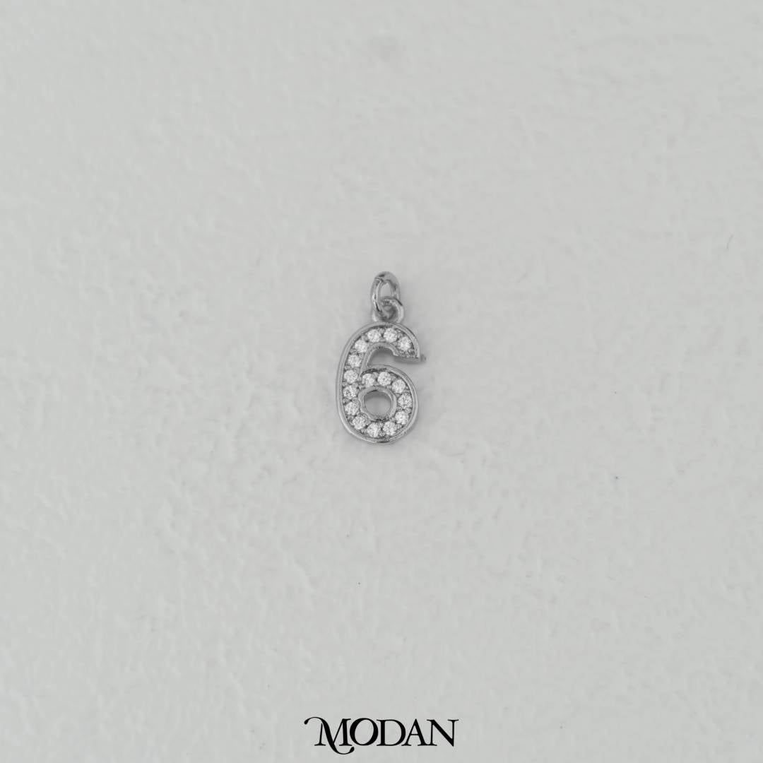 Mini Micro Paved Numbers Charm DIY Charm Liontin Angka Berlian Pasir Hypoallergenic Gold Filled