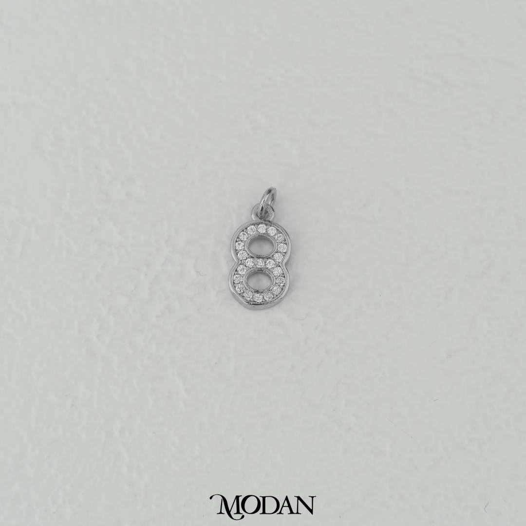 Mini Micro Paved Numbers Charm DIY Charm Liontin Angka Berlian Pasir Hypoallergenic Gold Filled