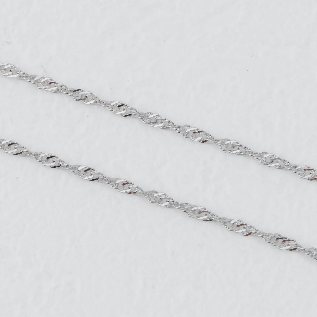 38.8cm Silver Singapore Chain DIY Chain Rantai Kalung Silver Polos Hypoallergenic S925