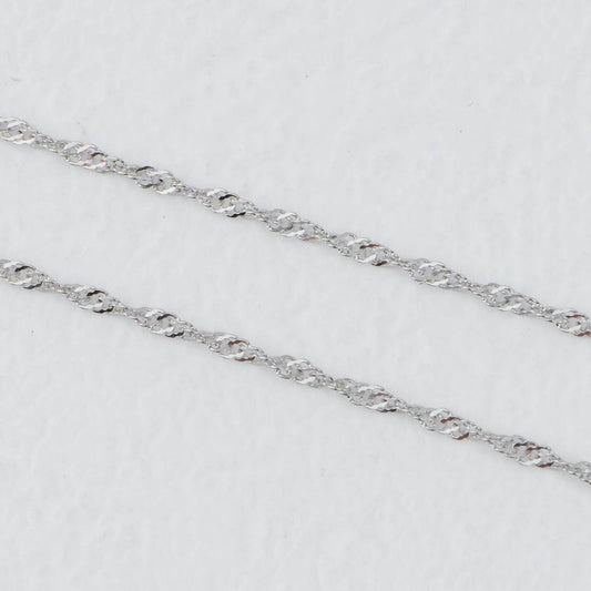 38.8cm Silver Singapore Chain DIY Chain Rantai Kalung Silver Polos Hypoallergenic S925