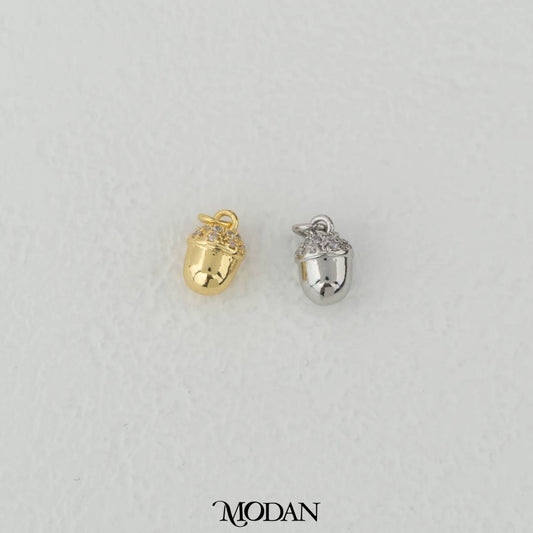 Mini Peanuts Charm DIY Charm Liontin Bentuk Kacang Hypoallergenic Gold Filled