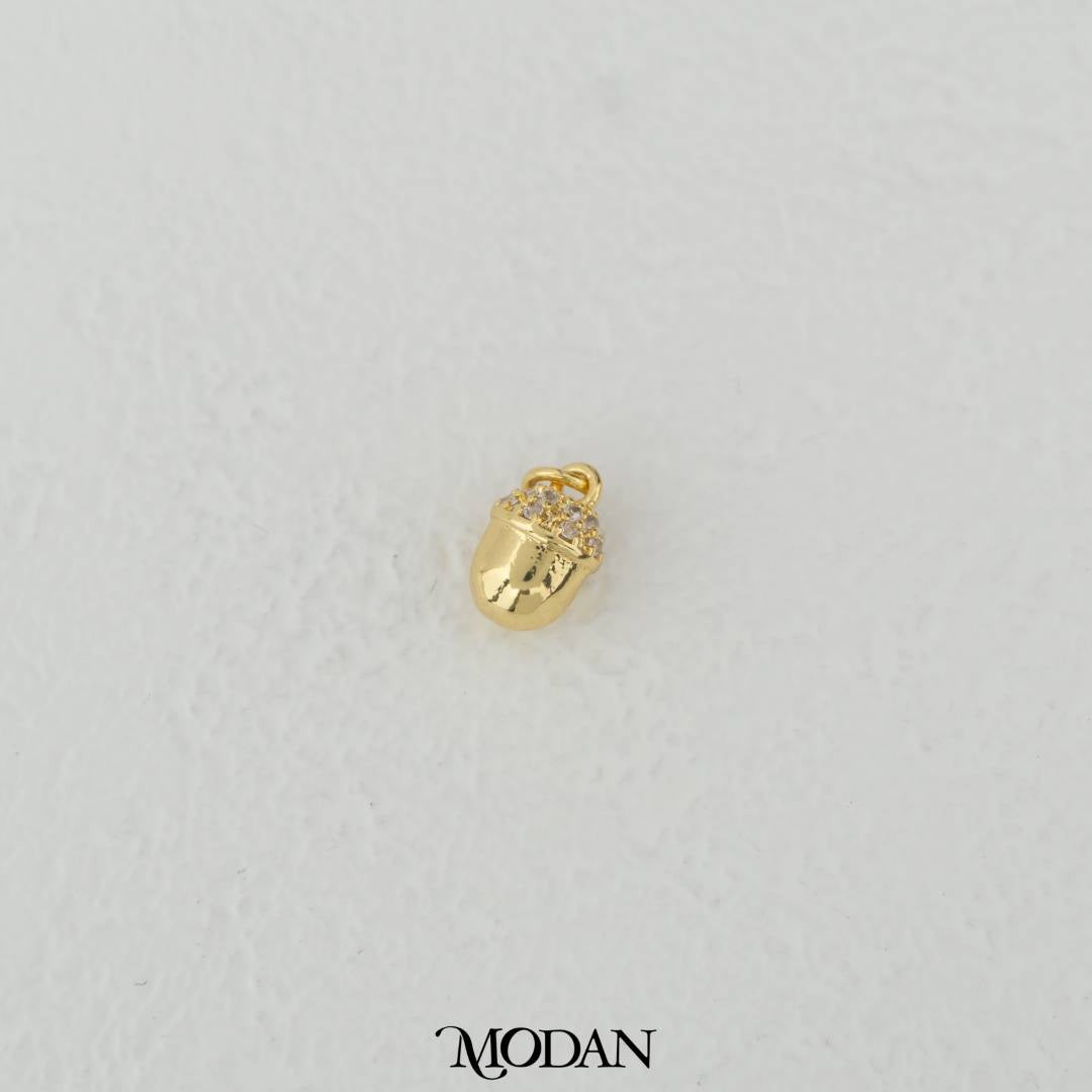 Mini Peanuts Charm DIY Charm Liontin Bentuk Kacang Hypoallergenic Gold Filled