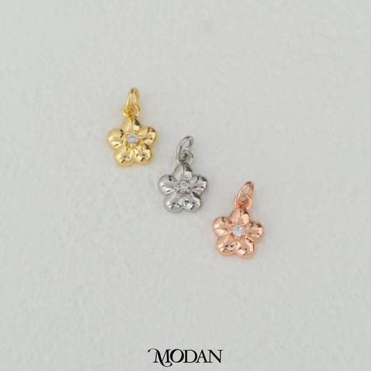 Simple Dainty Mini Flower Charm DIY Charm Liontin Bunga Kecil Hypoallergenic Gold Filled
