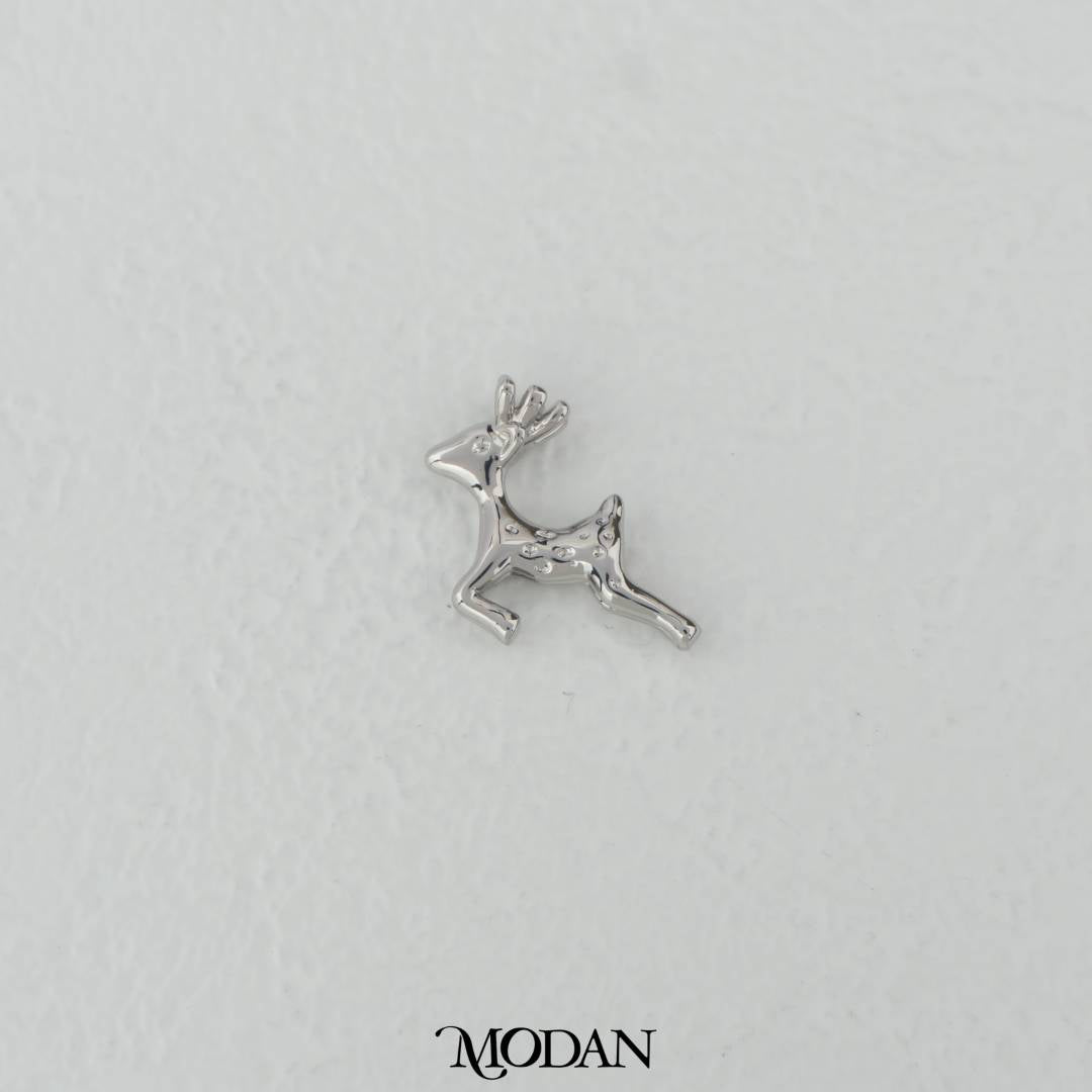 Cute Mini Christmas Reindeer Charm DIY Charm Liontin Rusa Hypoallergenic Gold Filled