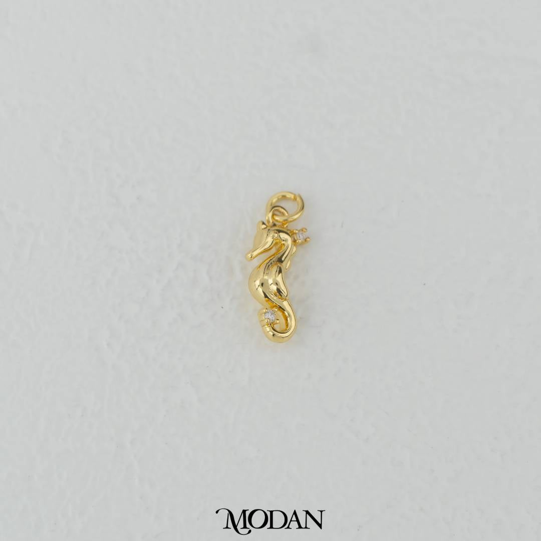 Mini Seahorse Charm DIY Charm Liontin Kuda Laut Hypoallergenic Gold Filled