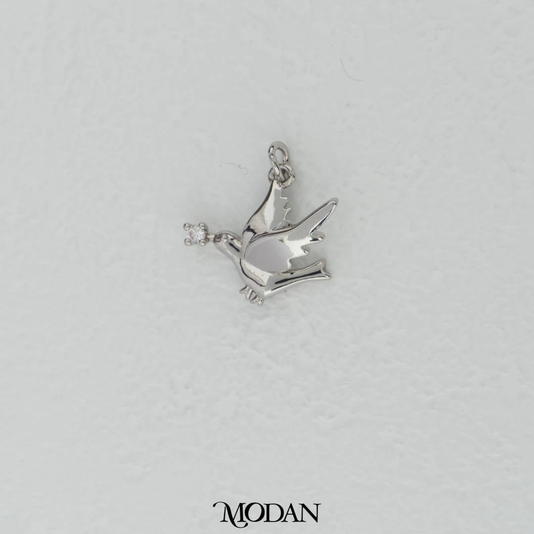 Mini Flying Dove Charm DIY Charm Liontin Merpati Terbang Kecil Hypoallergenic Gold Filled