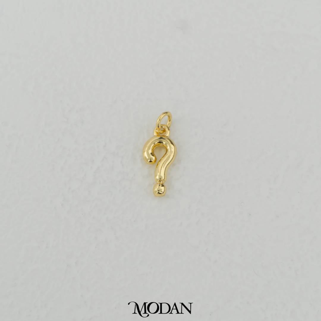 Mini Plain Question Mark Charm DIY Charm Liontin Tanda Tanya Hypoallergenic Gold Filled