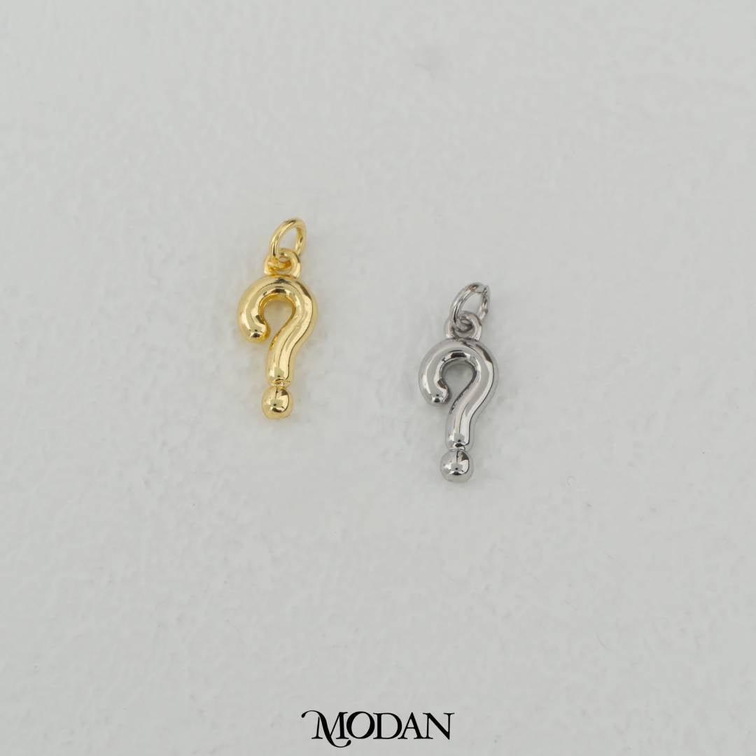 Mini Plain Question Mark Charm DIY Charm Liontin Tanda Tanya Hypoallergenic Gold Filled