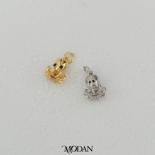 Cute Mini Baby Octopus Squid Charm DIY Charm Liontin Gurita Kecil Hypoallergenic Gold Filled