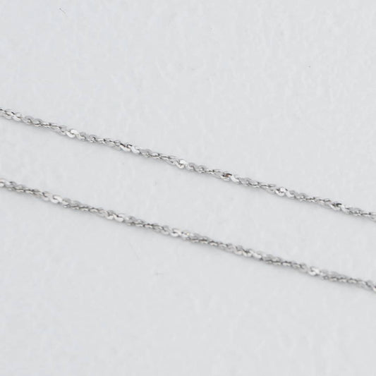 Dainty Silver Flat Serpentine Chain DIY Chain Rantai Kalung Silver Polos Hypoallergenic S925