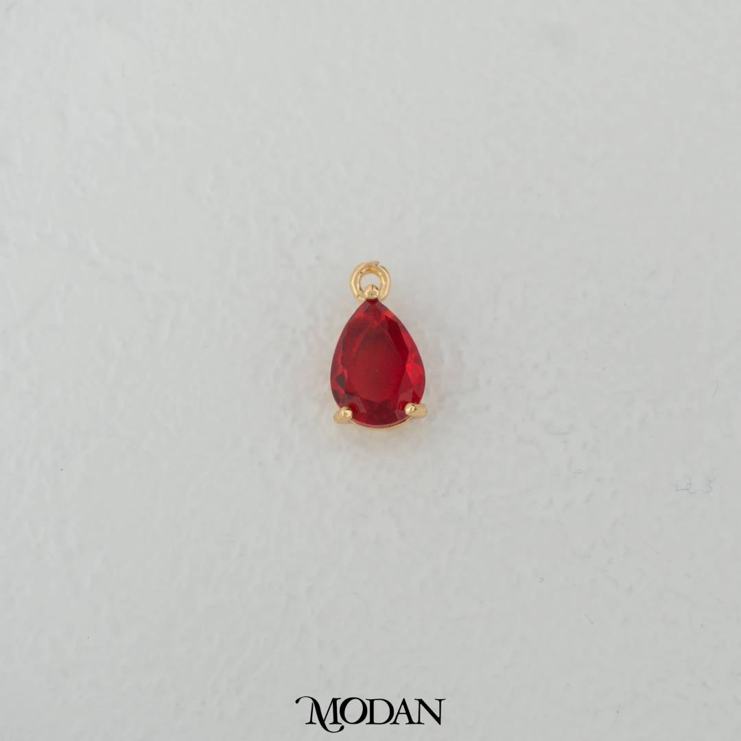 Colorful Gradient Teardrop Charm DIY Charm Liontin Tetets Air Mata Hypoallergenic Gold Plated