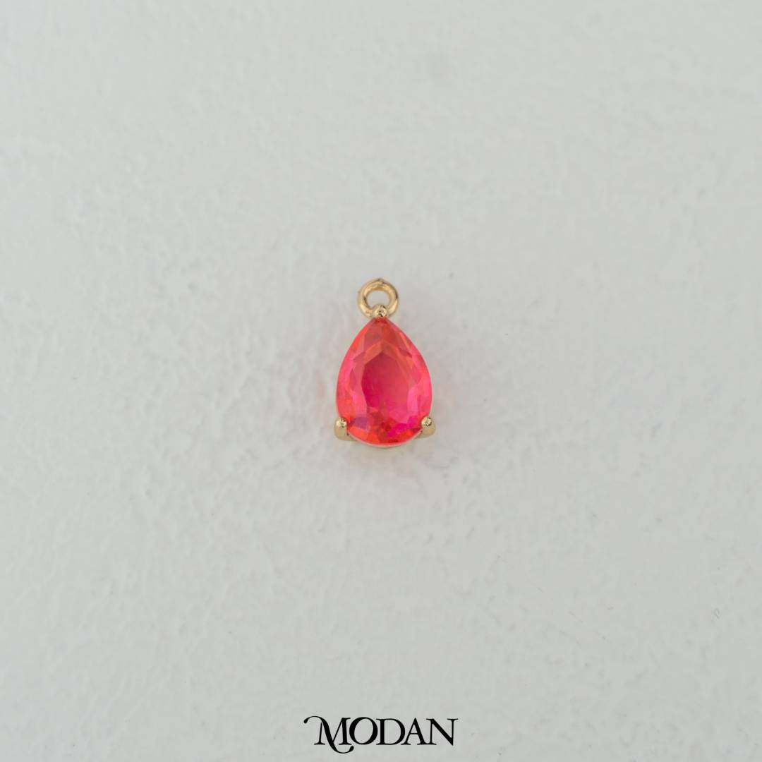 Colorful Gradient Teardrop Charm DIY Charm Liontin Tetets Air Mata Hypoallergenic Gold Plated