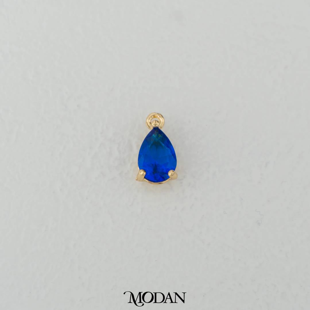 Colorful Gradient Teardrop Charm DIY Charm Liontin Tetets Air Mata Hypoallergenic Gold Plated