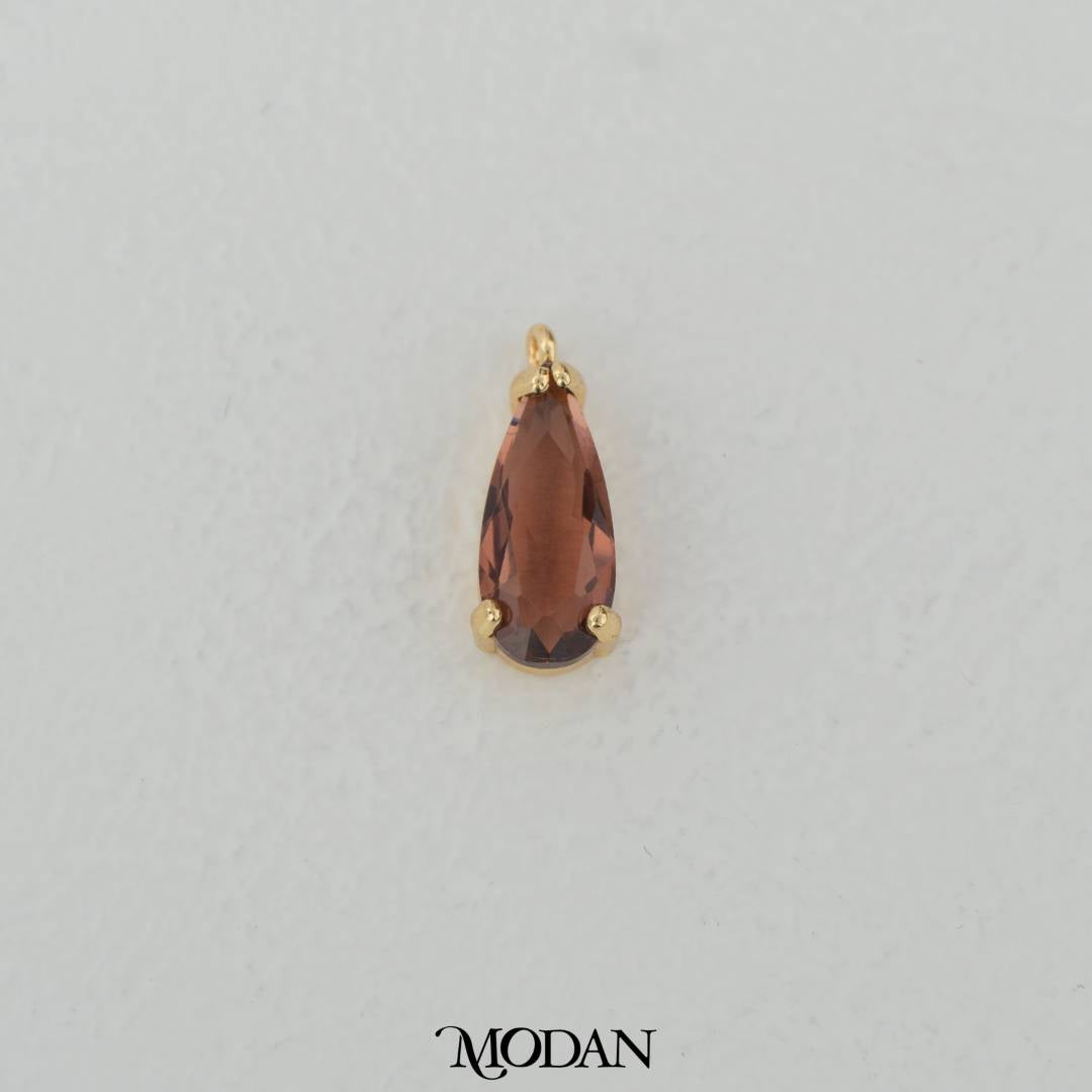 Colorful Long Teardrop Charm DIY Charm Liontin Tetets Air Mata Warna - Warni Hypoallergenic Gold Plated
