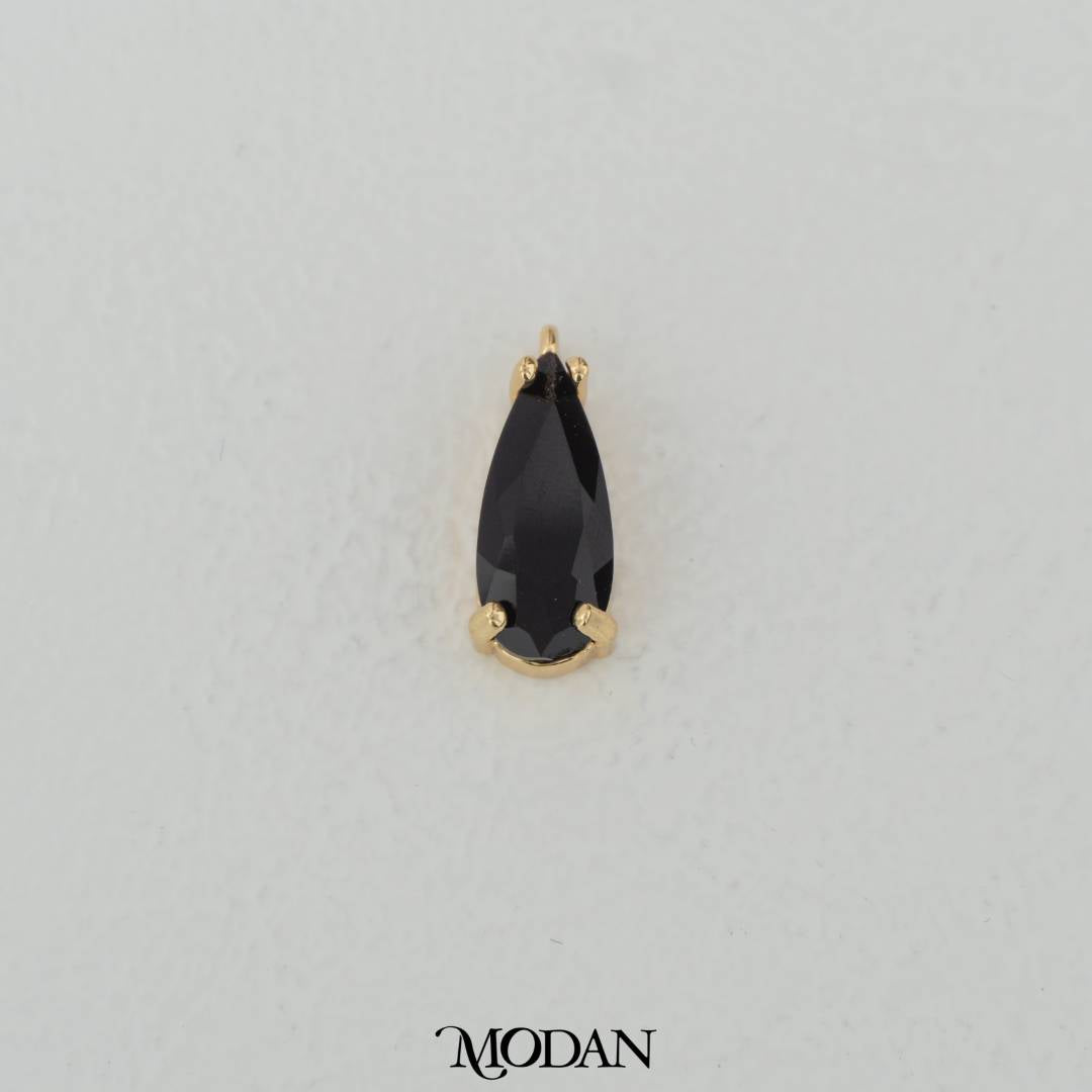 Colorful Long Teardrop Charm DIY Charm Liontin Tetets Air Mata Warna - Warni Hypoallergenic Gold Plated