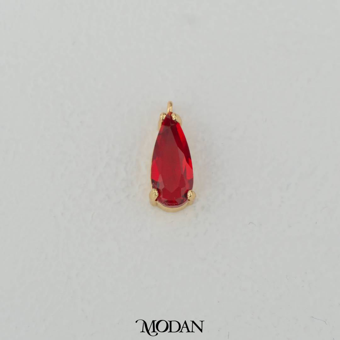 Colorful Long Teardrop Charm DIY Charm Liontin Tetets Air Mata Warna - Warni Hypoallergenic Gold Plated