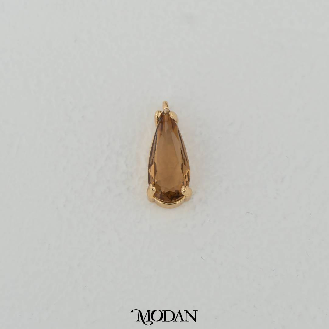 Colorful Long Teardrop Charm DIY Charm Liontin Tetets Air Mata Warna - Warni Hypoallergenic Gold Plated