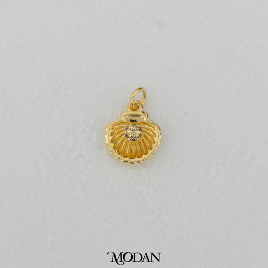 Mini Ocean Clam Shell Charm DIY Charm Liontin Cangkang Kerang Kecil Hypoallergenic Gold Filled