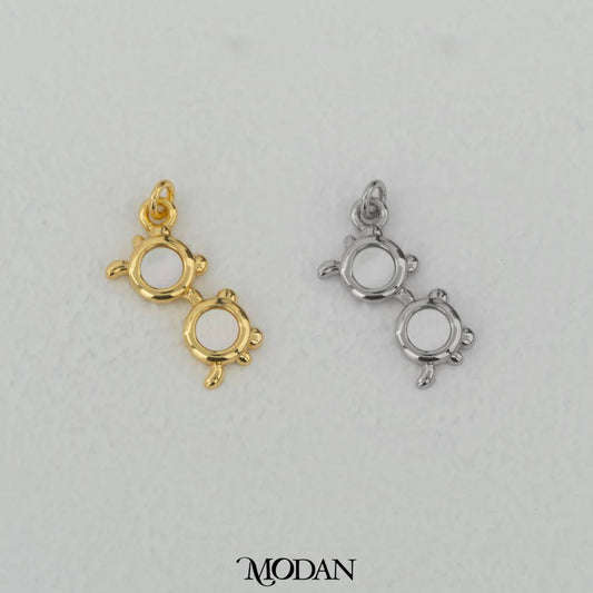 Magical Glasses Charm DIY Liontin Kaca Mata Hypoallergenic Gold Filled