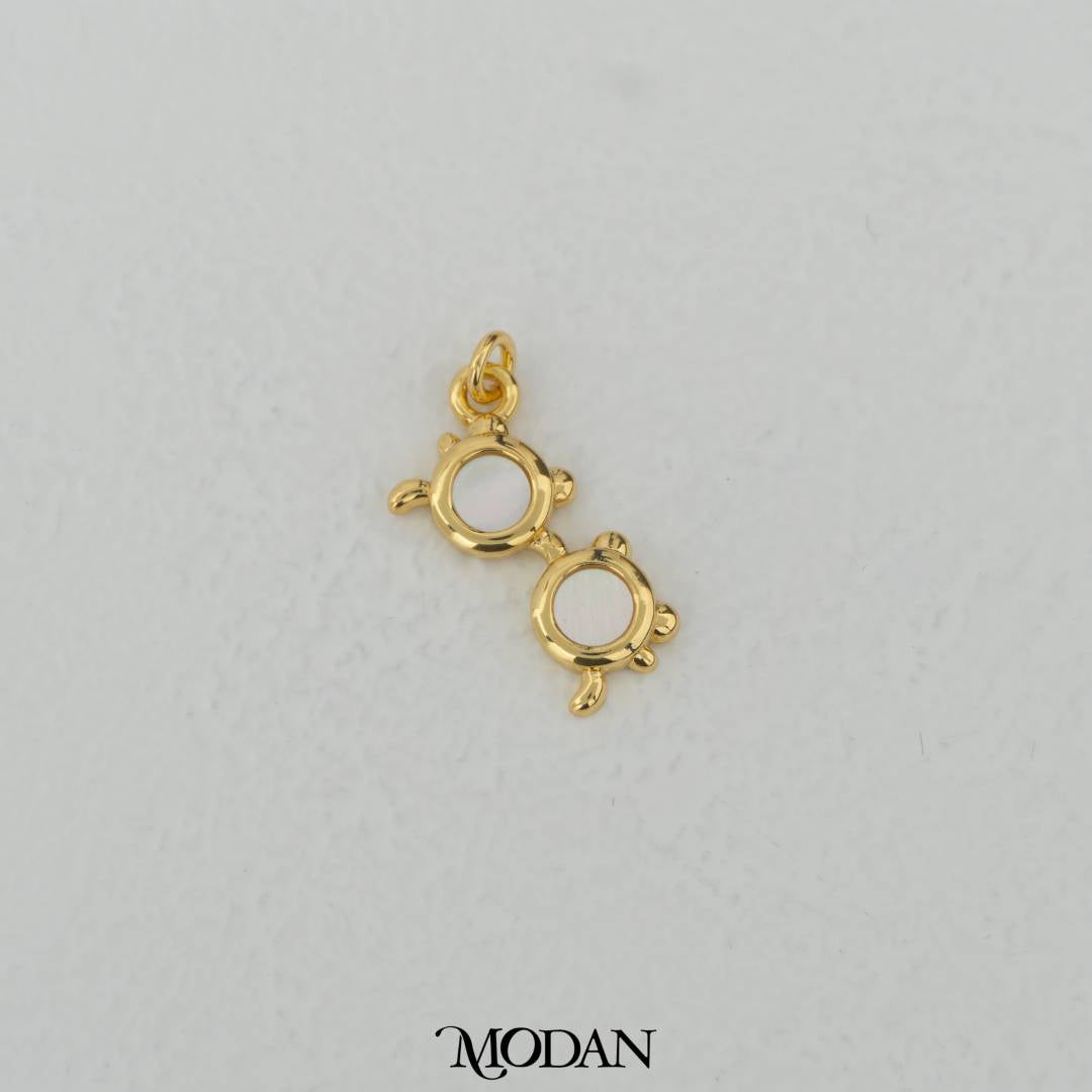 Magical Glasses Charm DIY Liontin Kaca Mata Hypoallergenic Gold Filled