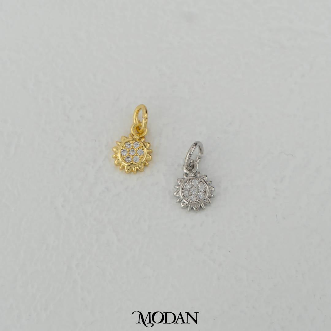 Mini Celestial Sun DIY Charm Liontin Matahari Hypoallergenic Gold Filled