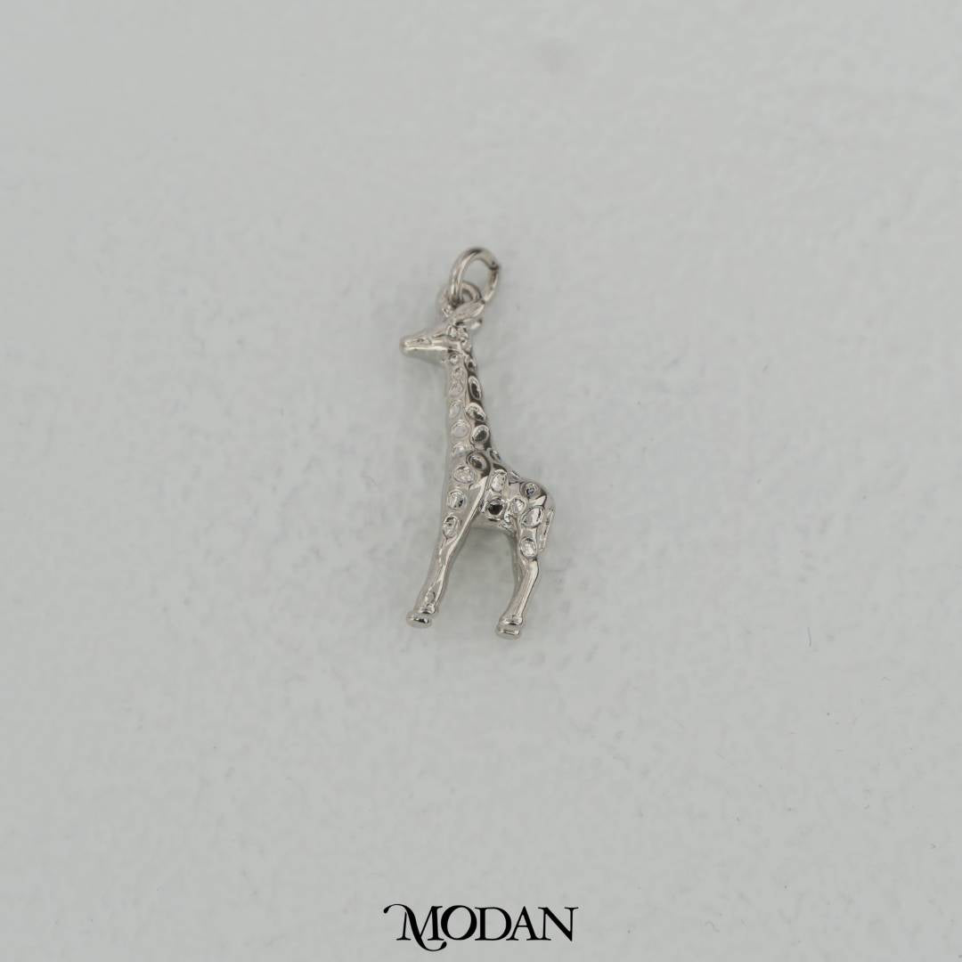 Plain Textured Giraffe Charm DIY Charm Liontin Jerapah Hypoallergenic Gold Filled