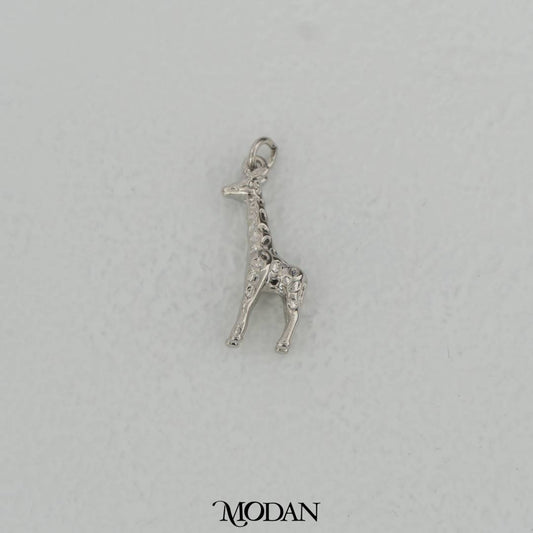 Plain Textured Giraffe Charm DIY Charm Liontin Jerapah Hypoallergenic Gold Filled
