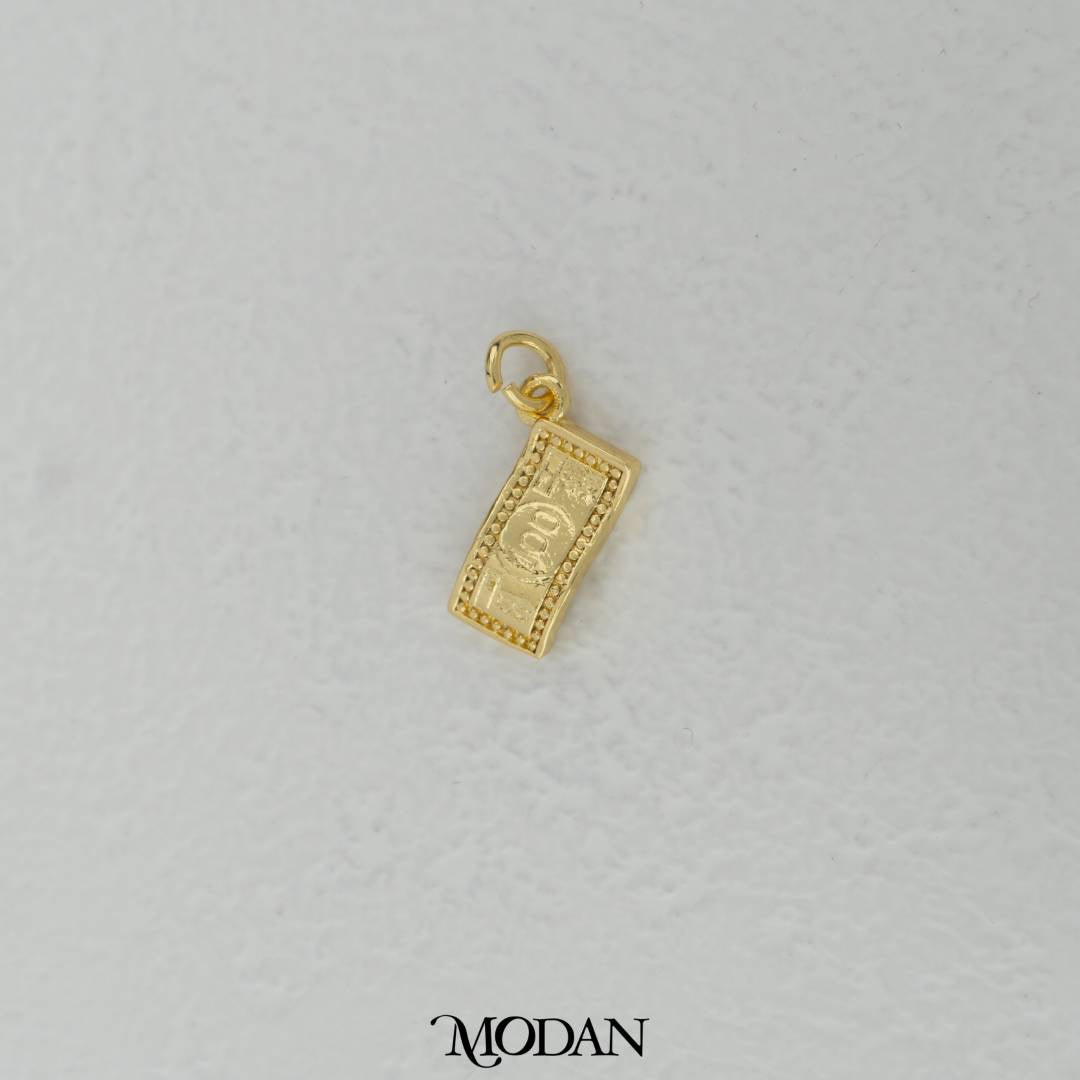 Mini Golden Dolar Charm DIY Charm Liontin Uang Kecil Hypoallergenic Gold Filled