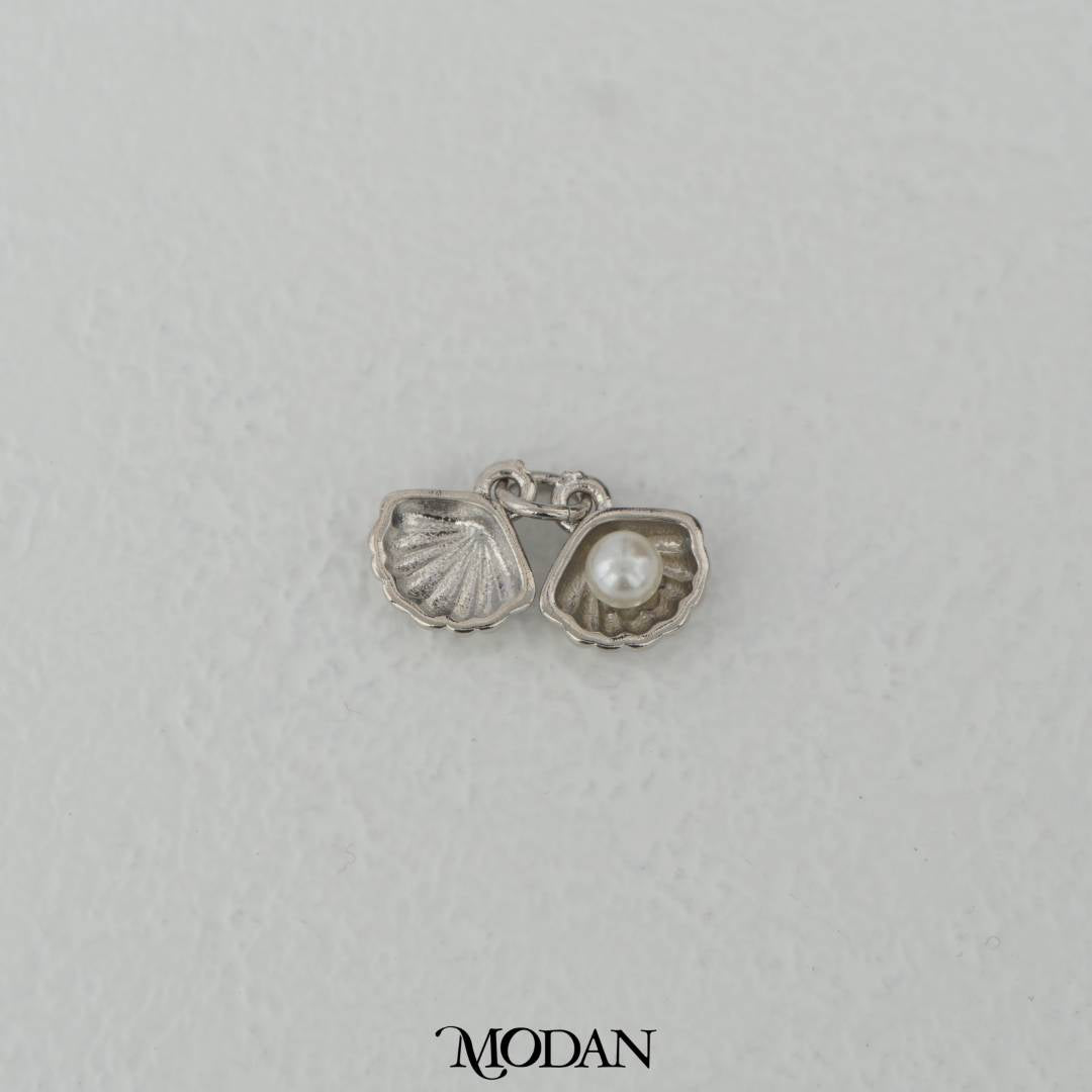 Beach Style Mini Ocean Clam Shell Charm DIY Charm Liontin Cangkang Kerang Mutiara Hypoallergenic Gold Filled