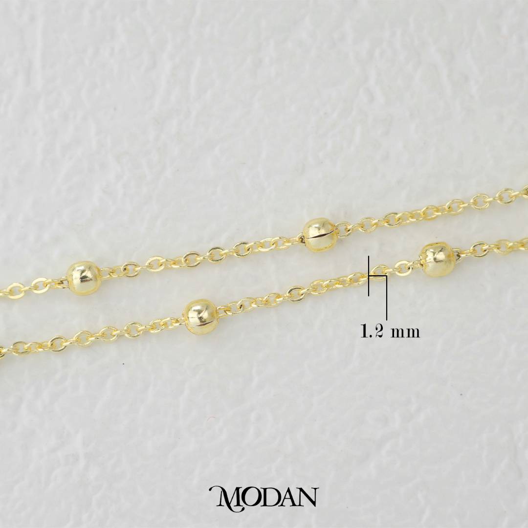 (1.2mm) (1meter) Golden Singapore Satellite Chain Unfinished DIY Chain Rantai Kalung Gelang Meteran Hypoallergenic Gold Filled
