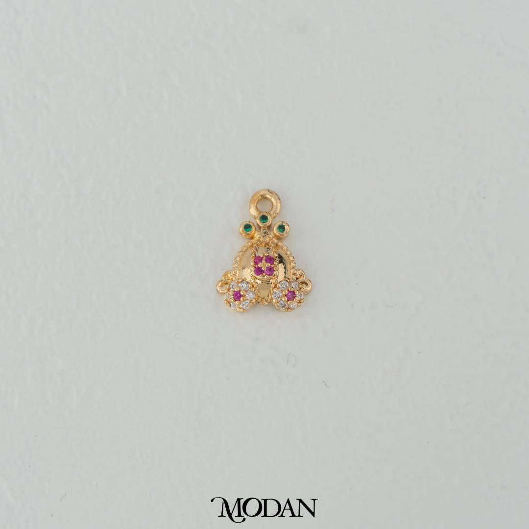 Mini Colorful Fairy Tale Princess Carriage Charm DIY Charm Liontin Kereta Kencana Hypoallergenic Gold Filled