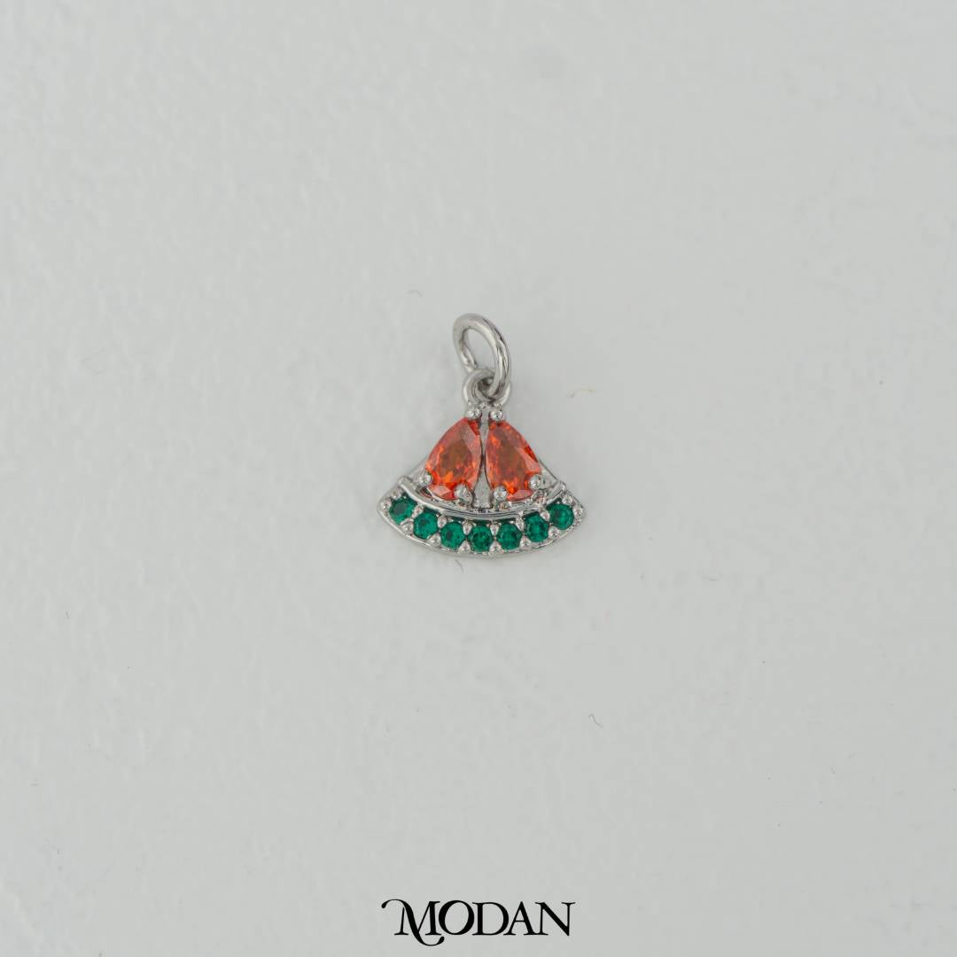 Fresh Fruit Summer Red Watermelon Charm DIY Charm Liontin Buah Semangka Hypoallergenic Gold Filled