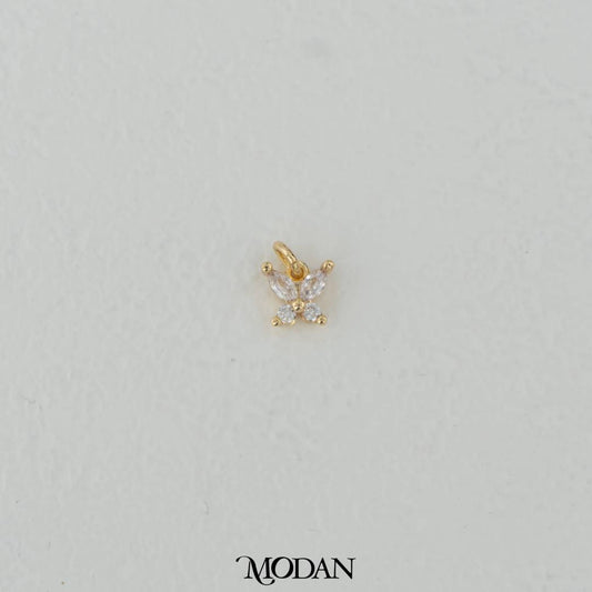 Mini Sparkling Butterfly Charm DIY Charm Liontin Kupu-Kupu Kecil Hypoallergenic Gold Filled
