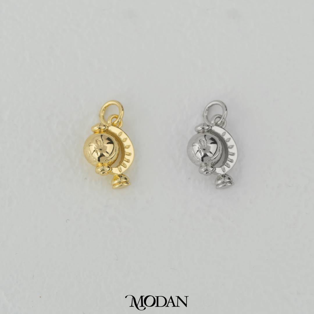 Mini Plain Globe Maps Charm DIY Charm Liontin Peta Hypoallergenic Gold Filled